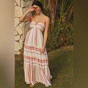 Anthropologie LSPACE Jenevive Cutout Halter Dress XS